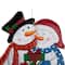 Glitzhome® 2.5ft. Metal Lovely Snowman Yard Stake